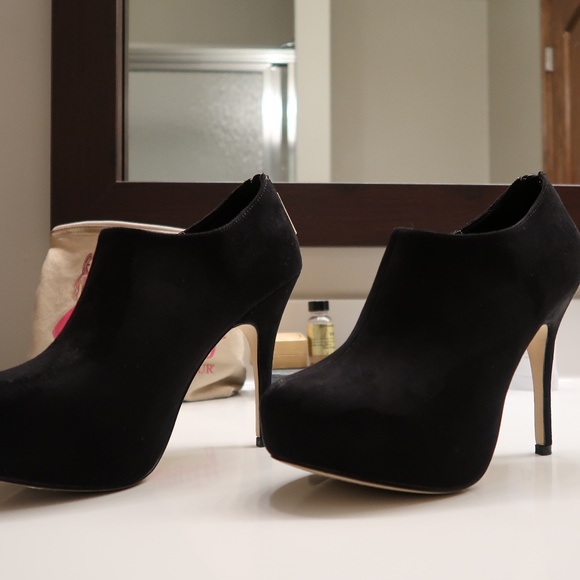 Shoes | Black Booty Heels | Poshmark